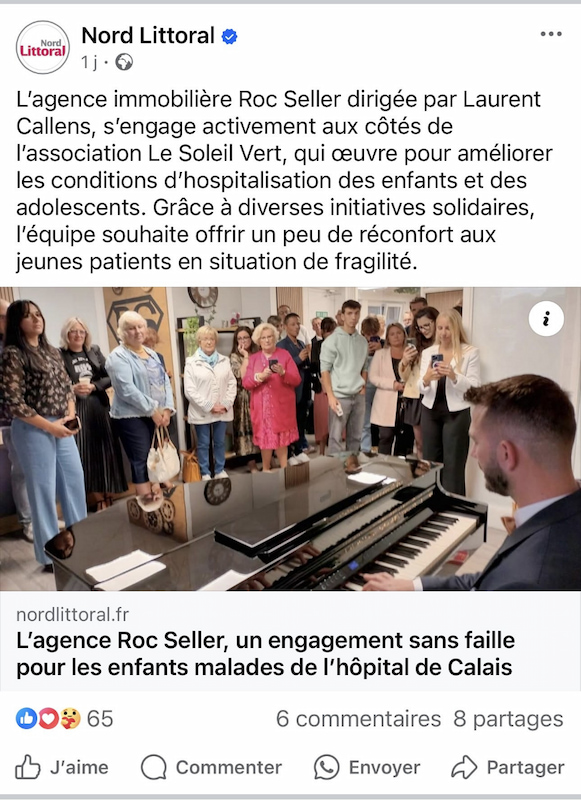 Publication Facebook de RocSeller
